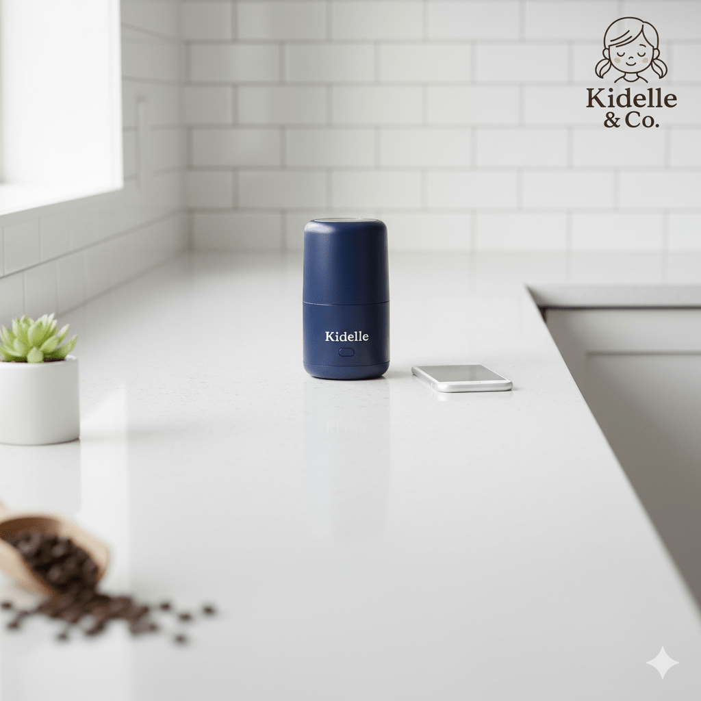 Electric Coffee Grinder & Masala Spice Grinder – Portable Stainless Steel 4 - Blade Dry Grinder (Medium) - KIDELLE & CO.