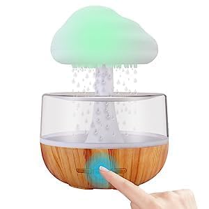 Flame Humidifier & Essential Oil Diffuser – Portable Noiseless Aroma Machine with Atmosphere Light for Home & Office (Deer Flame / Cloud Rain) - KIDELLE & CO.