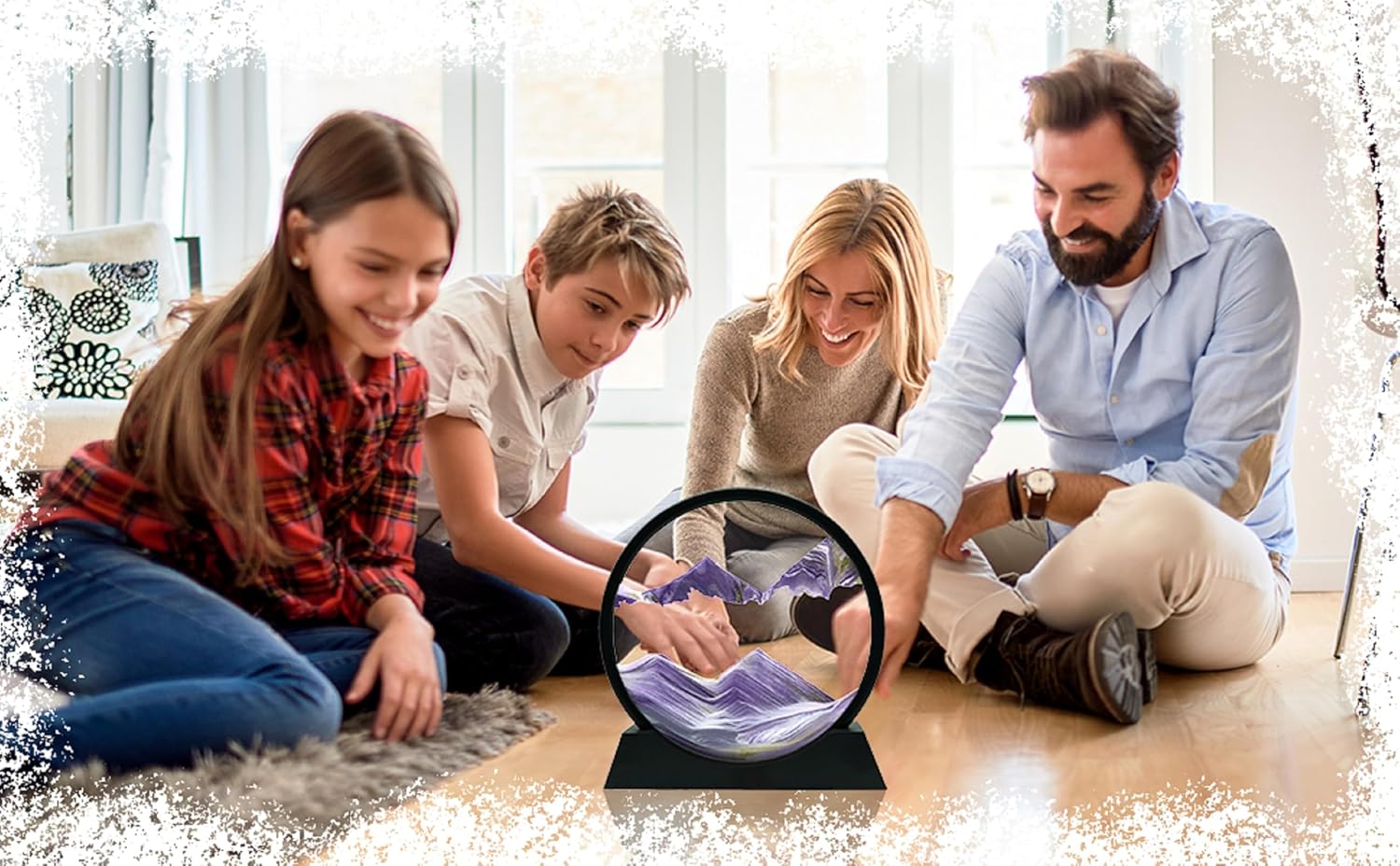 Moving Sand Art Picture – 3D Glass Liquid Painting | Natural Landscape Showpiece for Home & Office Decor - KIDELLE & CO.