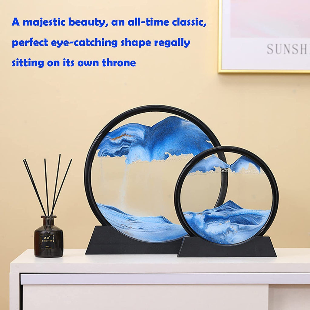 Moving Sand Art Picture – 3D Glass Liquid Painting | Natural Landscape Showpiece for Home & Office Decor - KIDELLE & CO.
