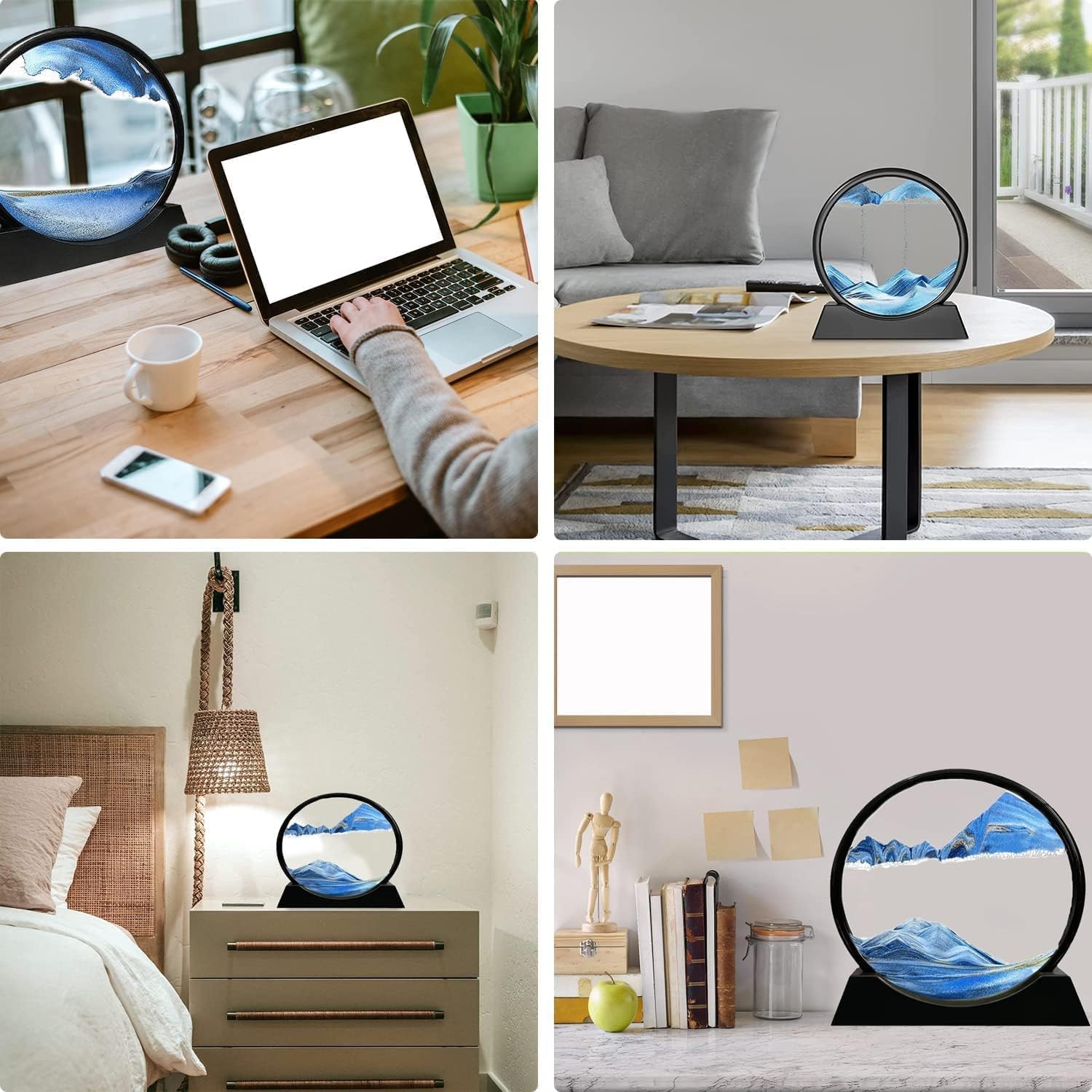 Moving Sand Art Picture – 3D Glass Liquid Painting | Natural Landscape Showpiece for Home & Office Decor - KIDELLE & CO.