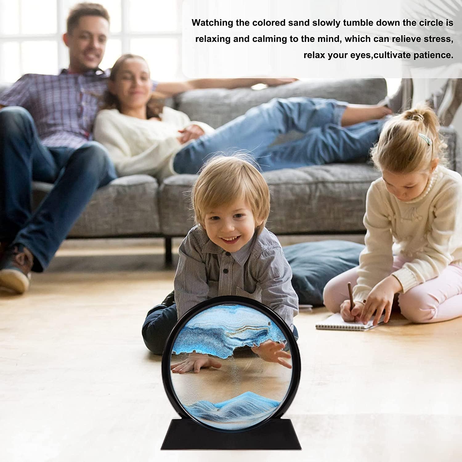 Moving Sand Art Picture – 3D Glass Liquid Painting | Natural Landscape Showpiece for Home & Office Decor - KIDELLE & CO.