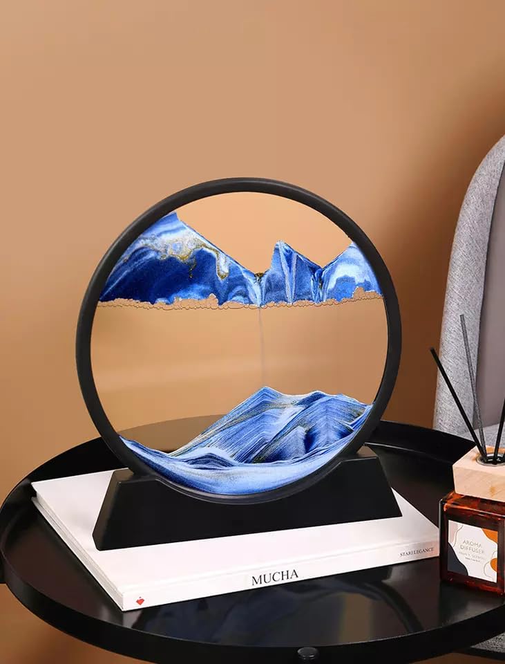 Moving Sand Art Picture – 3D Glass Liquid Painting | Natural Landscape Showpiece for Home & Office Decor - KIDELLE & CO.