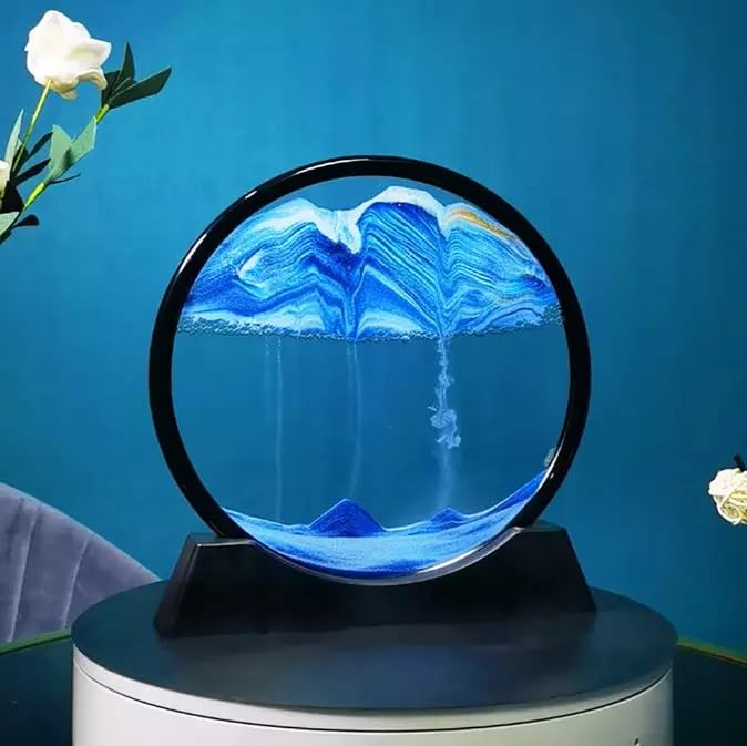 Moving Sand Art Picture – 3D Glass Liquid Painting | Natural Landscape Showpiece for Home & Office Decor - KIDELLE & CO.