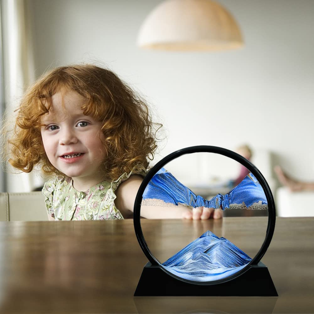 Moving Sand Art Picture – 3D Glass Liquid Painting | Natural Landscape Showpiece for Home & Office Decor - KIDELLE & CO.