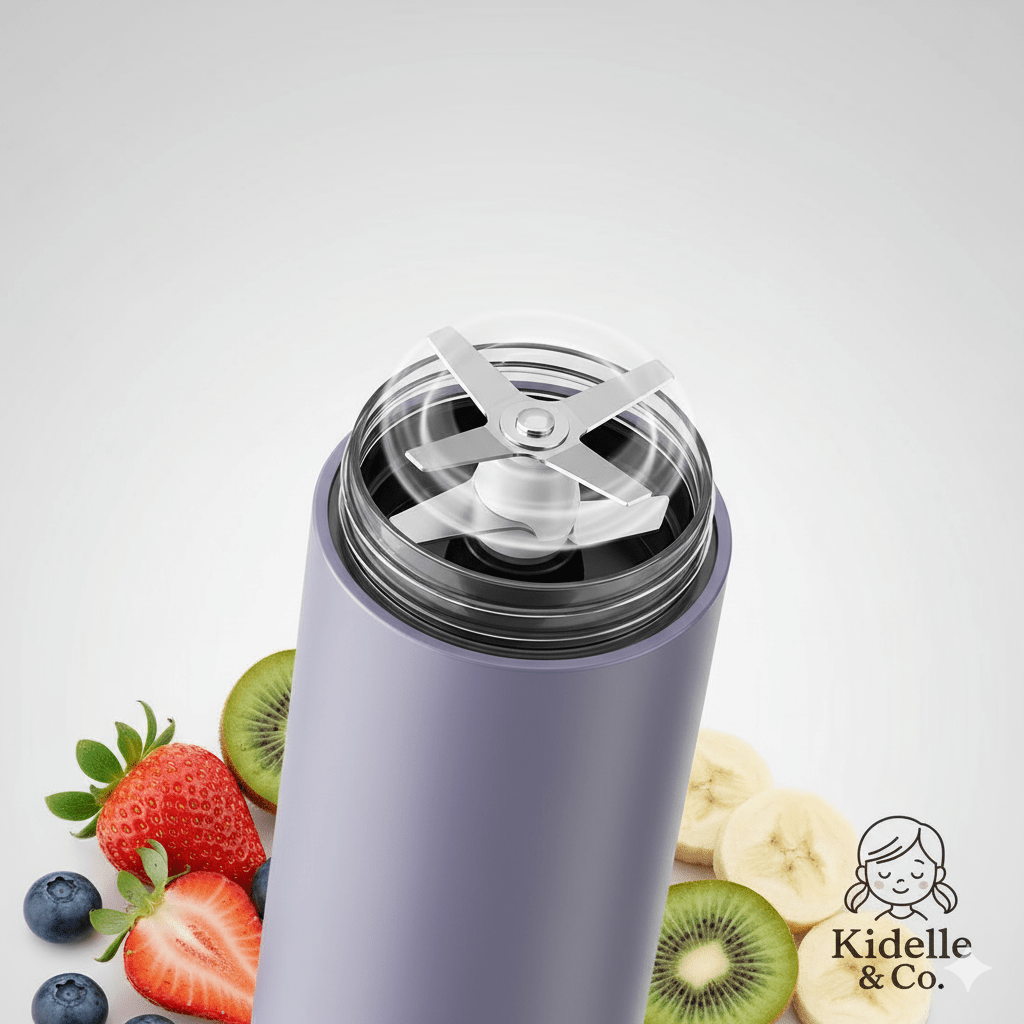 Portable Electric Blender 450ml – USB Rechargeable Smoothie & Juice Maker (1500mAh) - KIDELLE & CO.