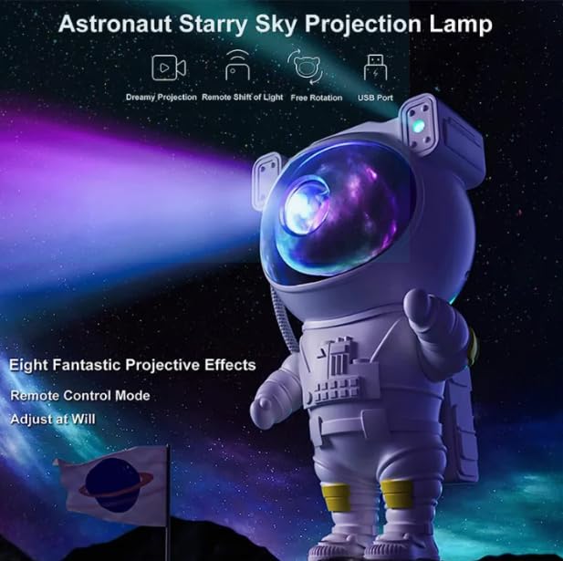 Toy Imagine Astronaut Light Lamp – Galaxy Projector Night Light & Space Toy for Kids Room Décor, LED Gift for Boys & Girls - KIDELLE & CO.