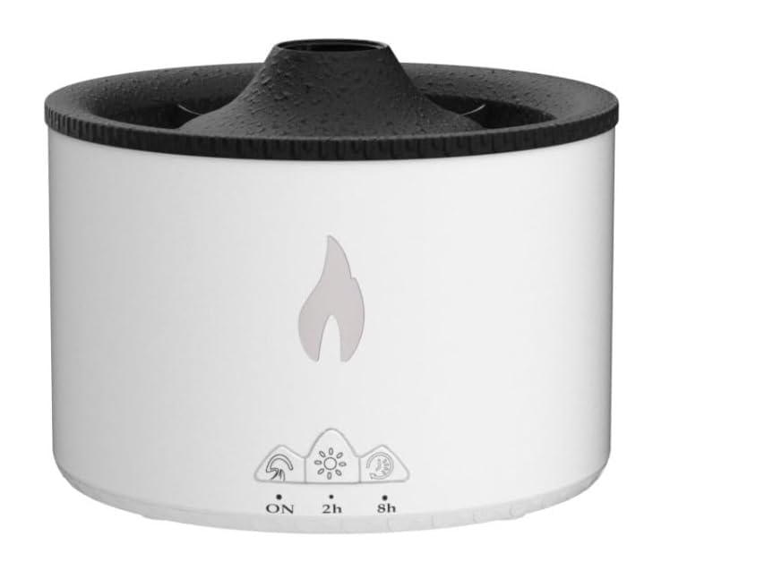 Ultrasonic Essential Oil Diffuser & Flame Volcano Humidifier – 2 Colors, 2 Modes, Auto Shut - Off Aroma Diffuser for Home, Office & Yoga - KIDELLE & CO.